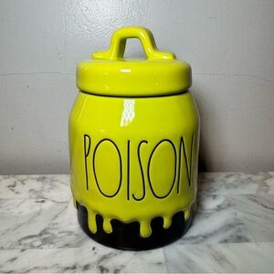 ✨🆕 Rae Dunn Halloween Green / Black Poison Canister W/ Slime